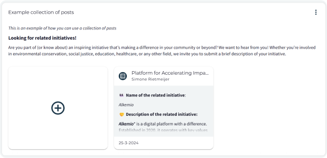 Example of collection of posts
