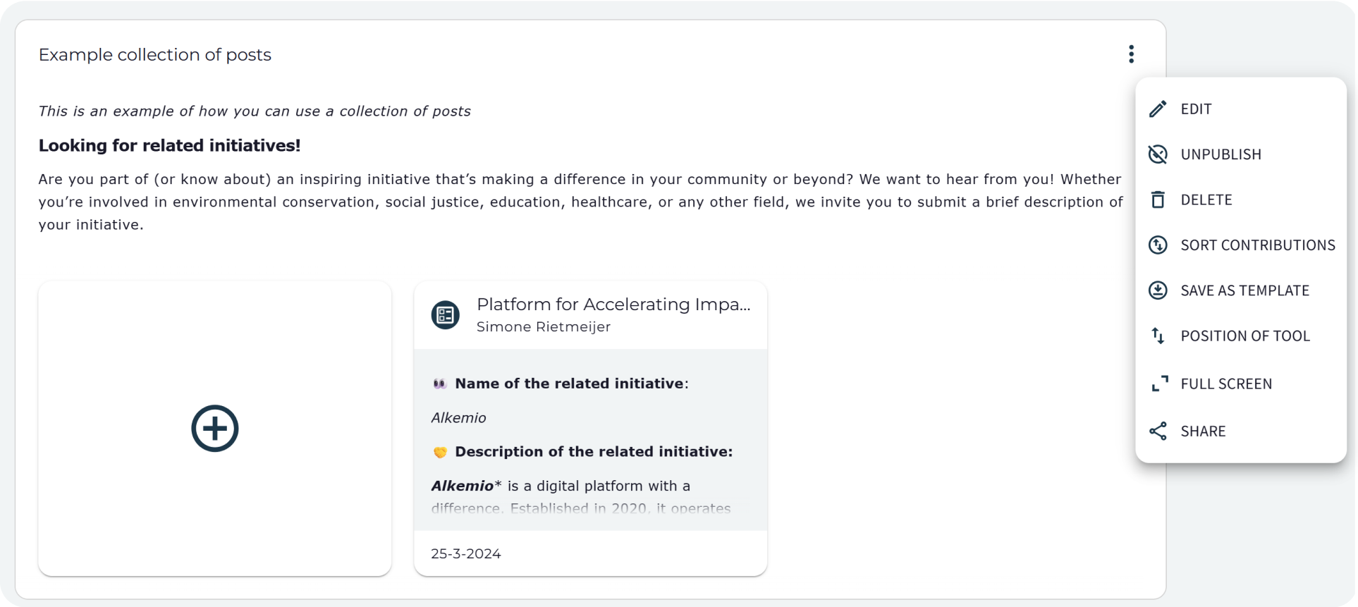 Menu Collaboration Tool