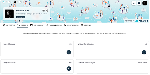 Profile Account Tab